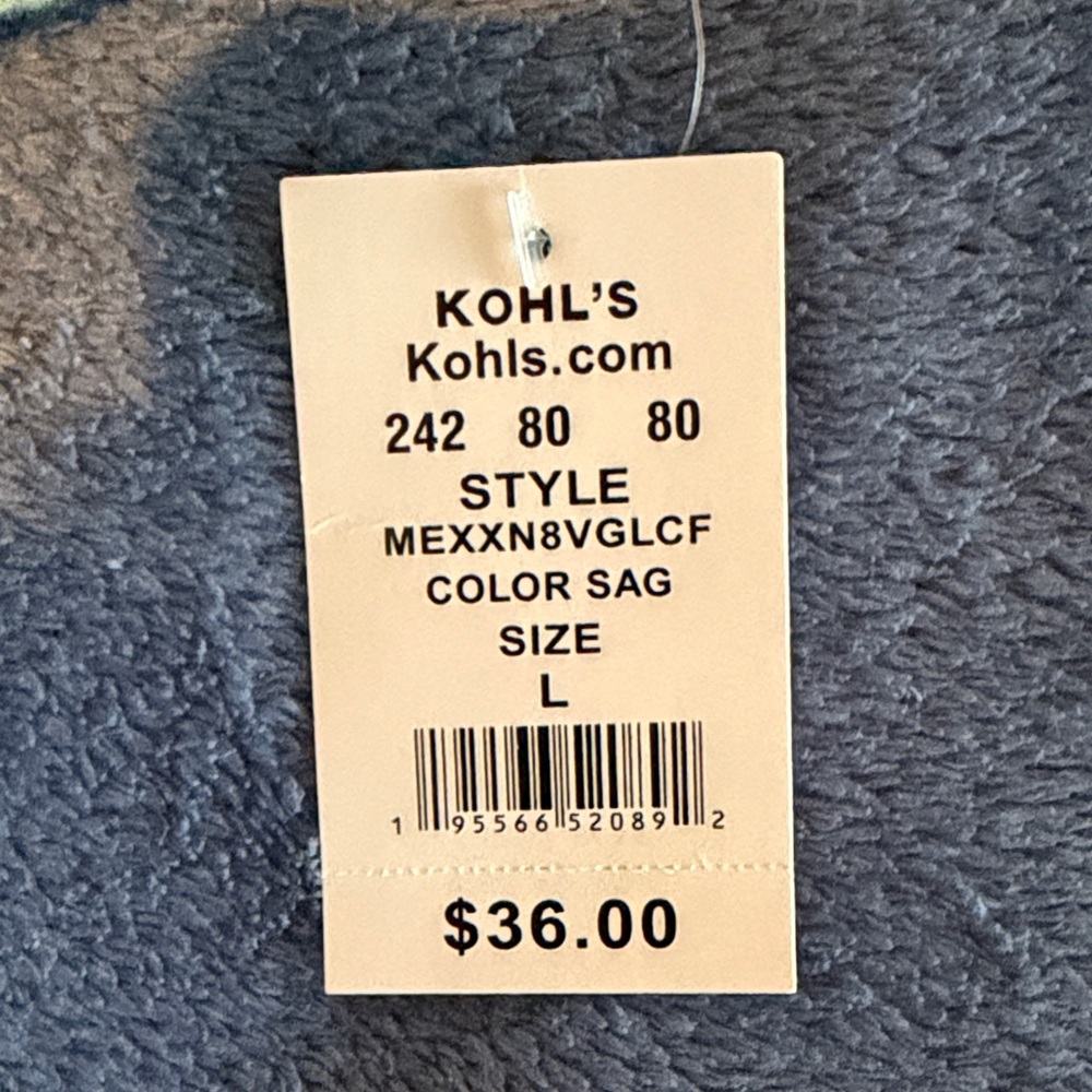 Kohl's Light Green Beverly Hills Crew Neck Sweater - Picture 2 of 2